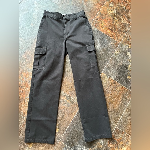 Women’s Garage black cargo trouser skater grunge goth uniform pants. Size 1 - Picture 5 of 16